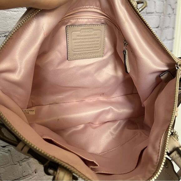 Coach sand beige croc embossed leather Madison Sophia satchel - Picture 5 of 10